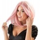 Perücke, schulterlanger Bob, rosa