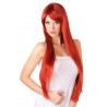 Perücke rot, lang, glatt