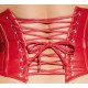 Leder-Korsett in Rot mit Zip