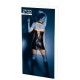 Minikleid aus Leder mit Reißverschluss und Schnürung