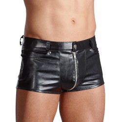 Pants aus Lederimitat mit Zipper