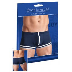 Pants im Matrosen-Look, mit Reißverschluss vorne und aufgenähten Streifen an den Beinen