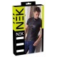 Shirt im Matt-Look mit kurzem Arm und Reißverschluss