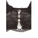 3-teiliges Strass-Straps-Set aus schwarzer Spitze
