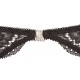 3-teiliges Strass-Straps-Set aus schwarzer Spitze