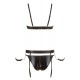 3-teiliges Bondage-Set aus Wetlook mit integrierten Handfesseln