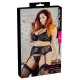 Straps-Set, 3-teilig, Bügel-BH, Strapsgurt und String aus Spitze