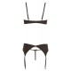 3-teiliges Hebe-Set mit Strass, schwarz