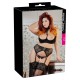 3-teiliges Strapsset mit Spitze, busenfrei