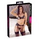 3-teiliges Straps-Set, ouvert, mit Blütenspitze