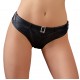 Panties mit Strass-Schnalle und geraffter Ponaht