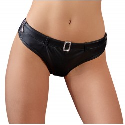 Panties mit Strass-Schnalle und geraffter Ponaht