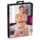Slip in Weiß aus Stretchsatin und Spitze
