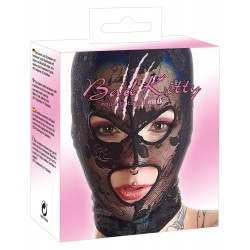 Kopfmaske aus elastischer Spitze, Augen und Mund frei