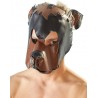 Hundemaske in Lederoptik, schwarz/braun