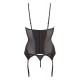 Strapshemd mit transparenten Einsätzen und Strassdetail plus String