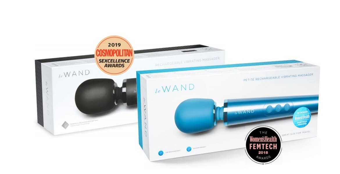 Rechargeable Vibrating Massager und Petite Rechargeable Massager in je 3 Farben